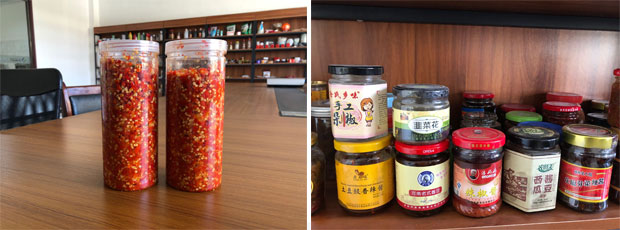 星火全自動辣椒醬灌裝機生產(chǎn)線樣品展示