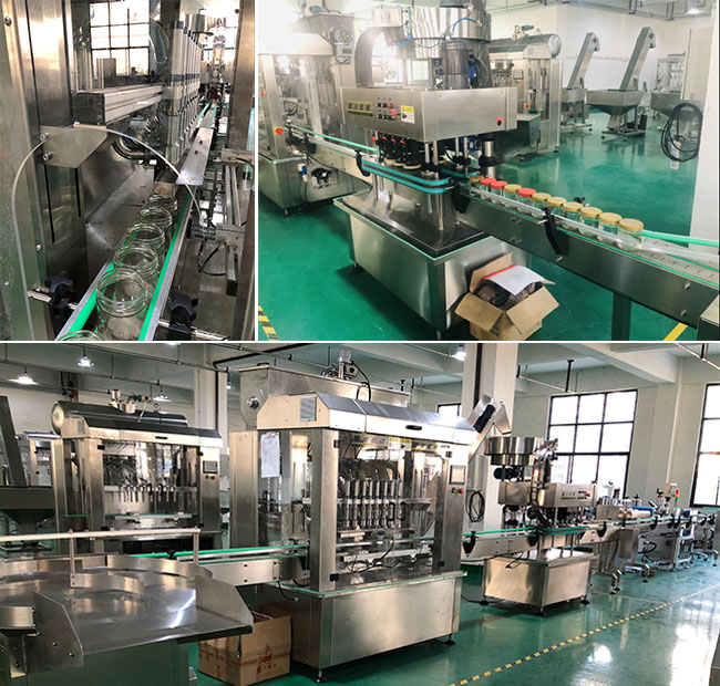 星火全套醬料灌裝機(jī)生產(chǎn)線設(shè)備車(chē)間設(shè)備展示