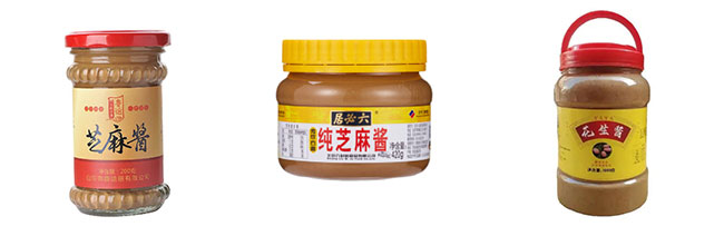星火全套芝麻醬灌裝機灌裝樣品展示